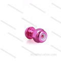 Anodized M3 Aluminium lock nut Sisipan nilon